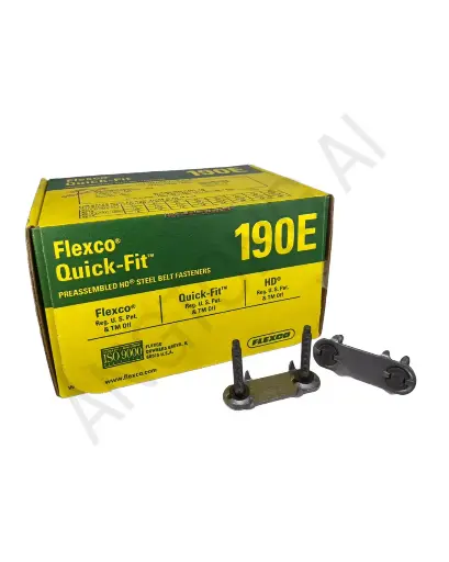 Flexco 190E Box Of 25 Quick-Fit Bolt Solid Steel Plate Fasteners #20001 – New