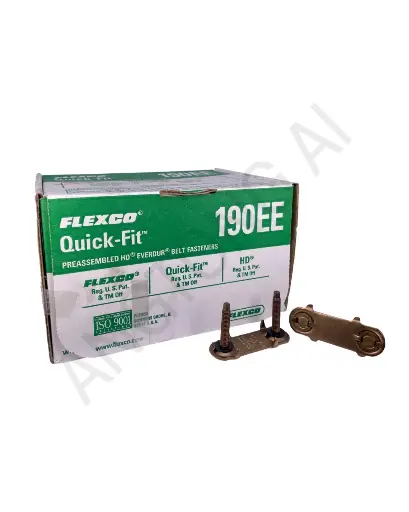 [Flexco] Bolt Solid Plate Fasteners 190EE 25 sets/BX (Code 20091)